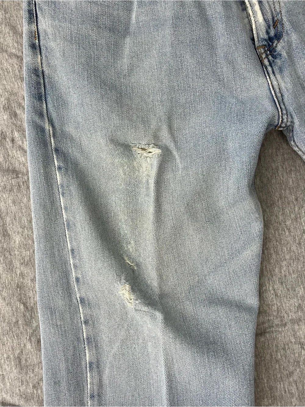 Levis 505 Jeans 36x30 Blue Denim Regular Straight Leg Y2k Distressed Faded SKU4